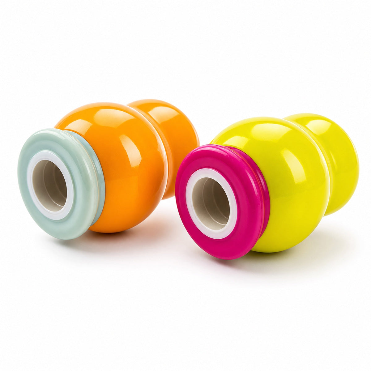Set of 2 Salt and Pepper Shakers Nesting Dolls in Assortment (Colors May Vary)