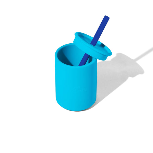 8 oz Medium Sippy Cup + Straw |  Silicone