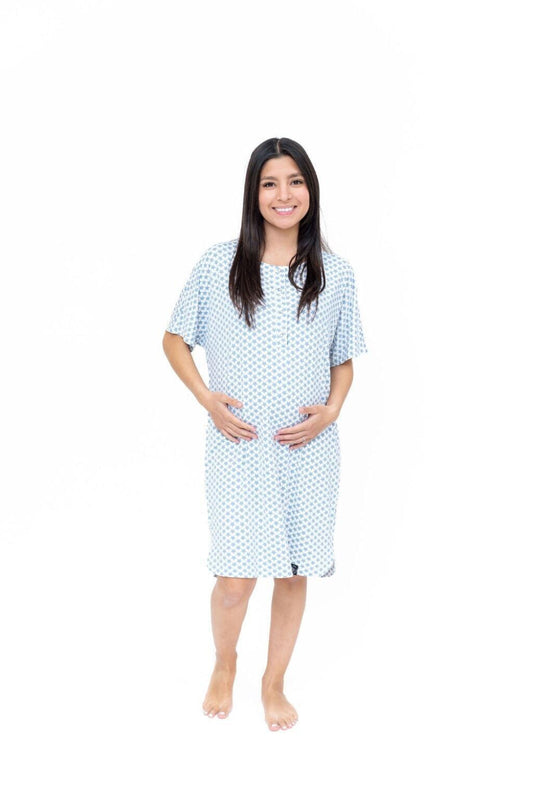 Mommy's Sleep Shirt - Hearts and Stars Blue
