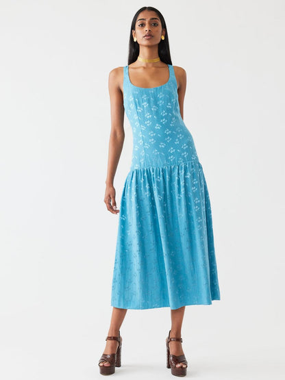 Ella Dress - Frozen Blue Bouquet