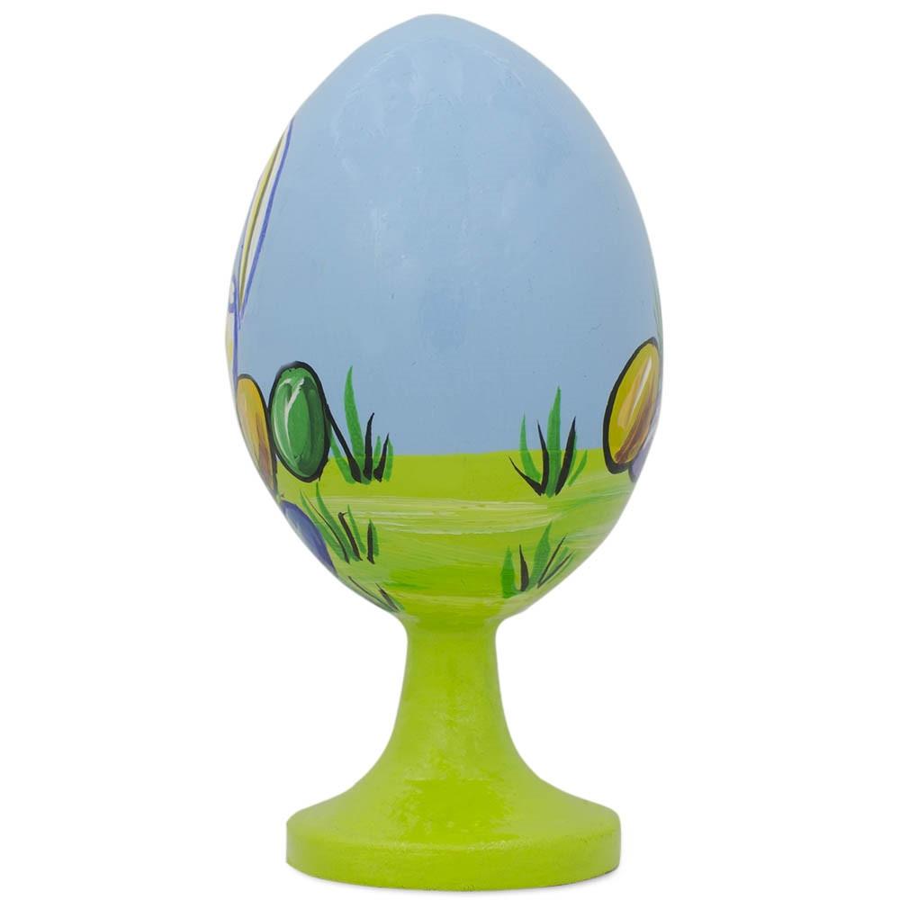 Bunny on Easter Egg Wooden Figurine
