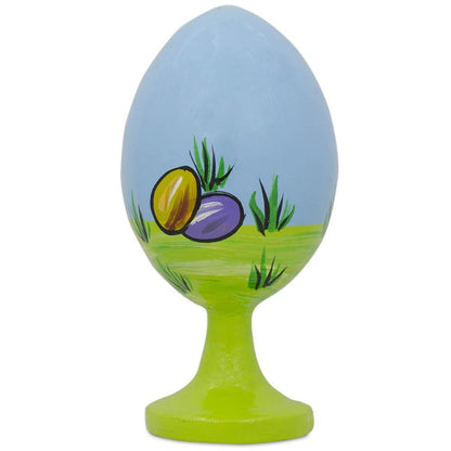 Bunny on Easter Egg Wooden Figurine
