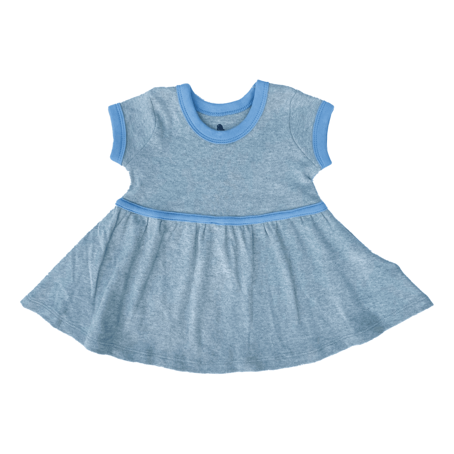 short sleeve twirl dress | periwinkle colorblock