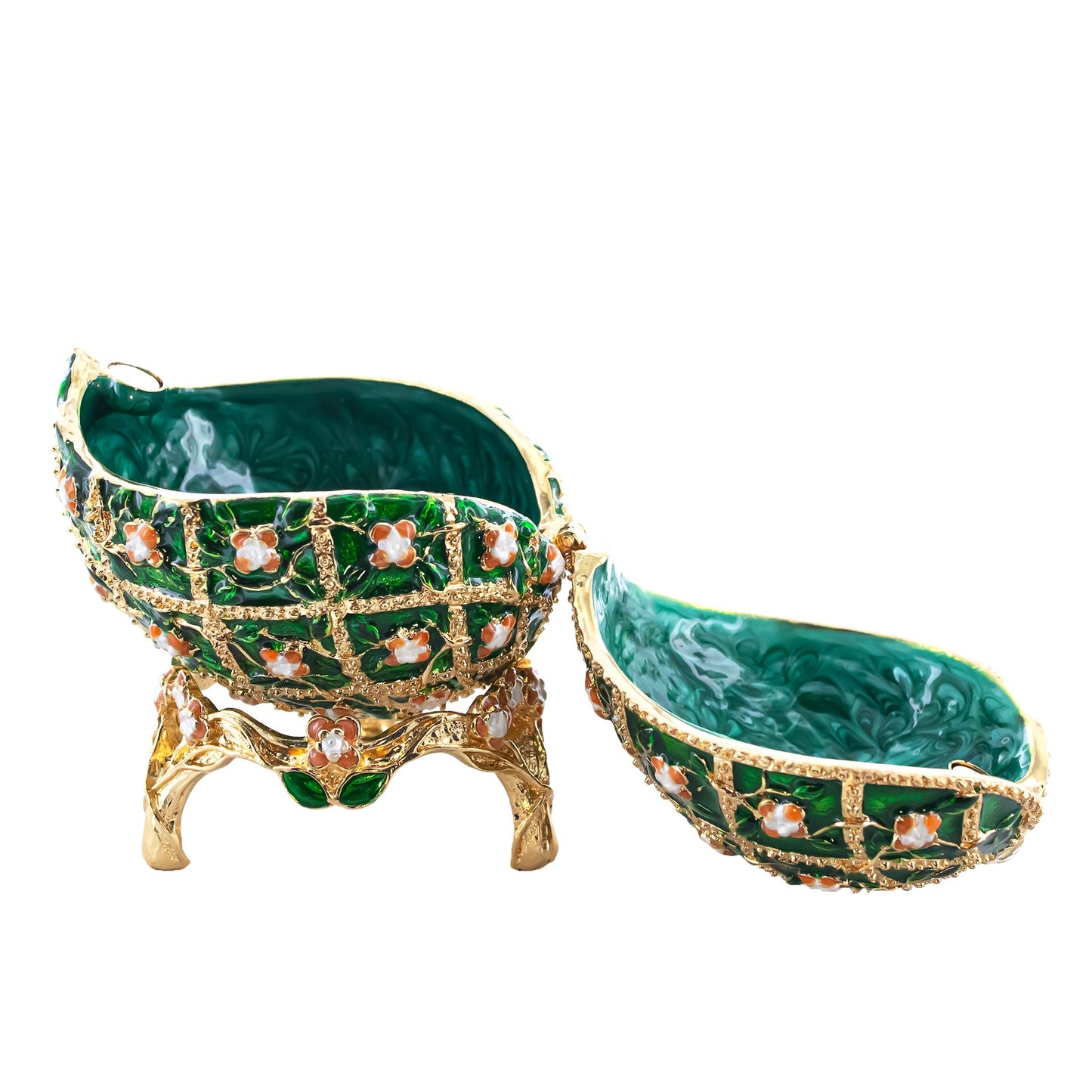 1907 Rose Trellis Royal Easter Egg 3.25 Inches