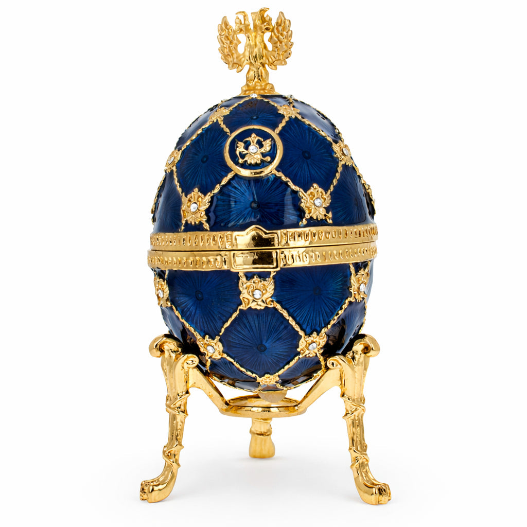 Coat of Arms Blue Royal Inspired Easter Egg