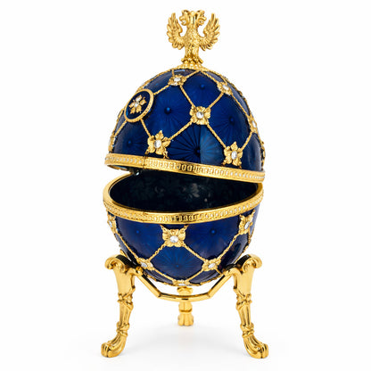 Coat of Arms Blue Royal Inspired Easter Egg