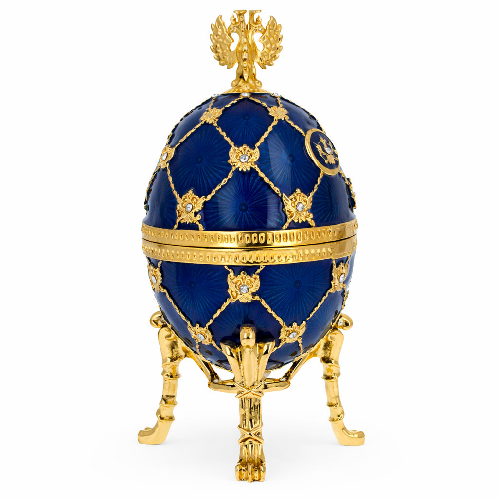 Coat of Arms Blue Royal Inspired Easter Egg