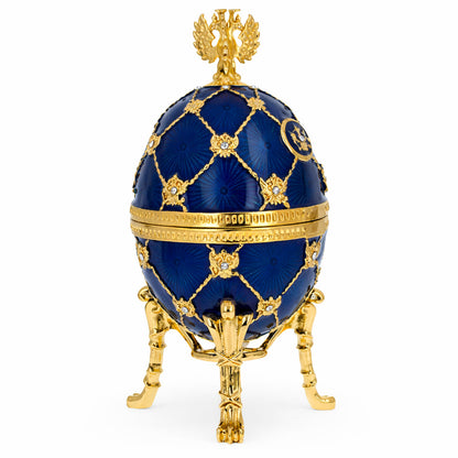 Coat of Arms Blue Royal Inspired Easter Egg