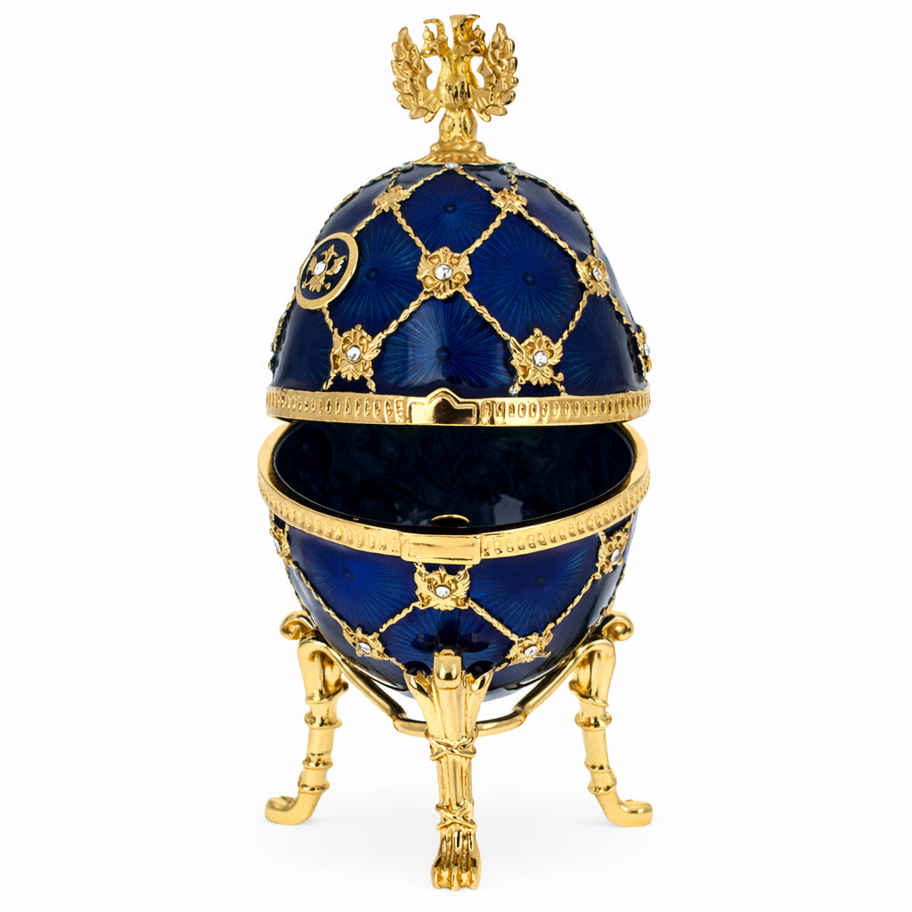 Coat of Arms Blue Royal Inspired Easter Egg