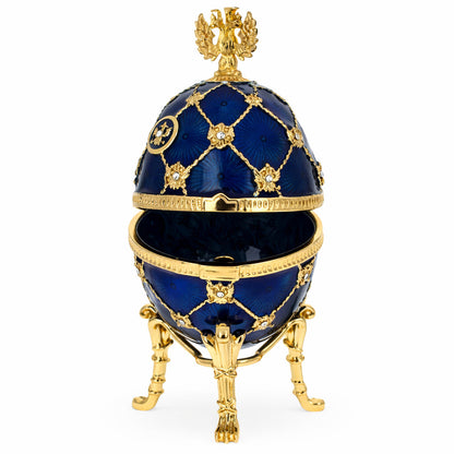 Coat of Arms Blue Royal Inspired Easter Egg