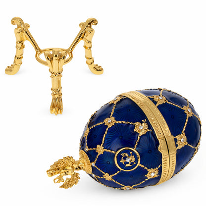 Coat of Arms Blue Royal Inspired Easter Egg