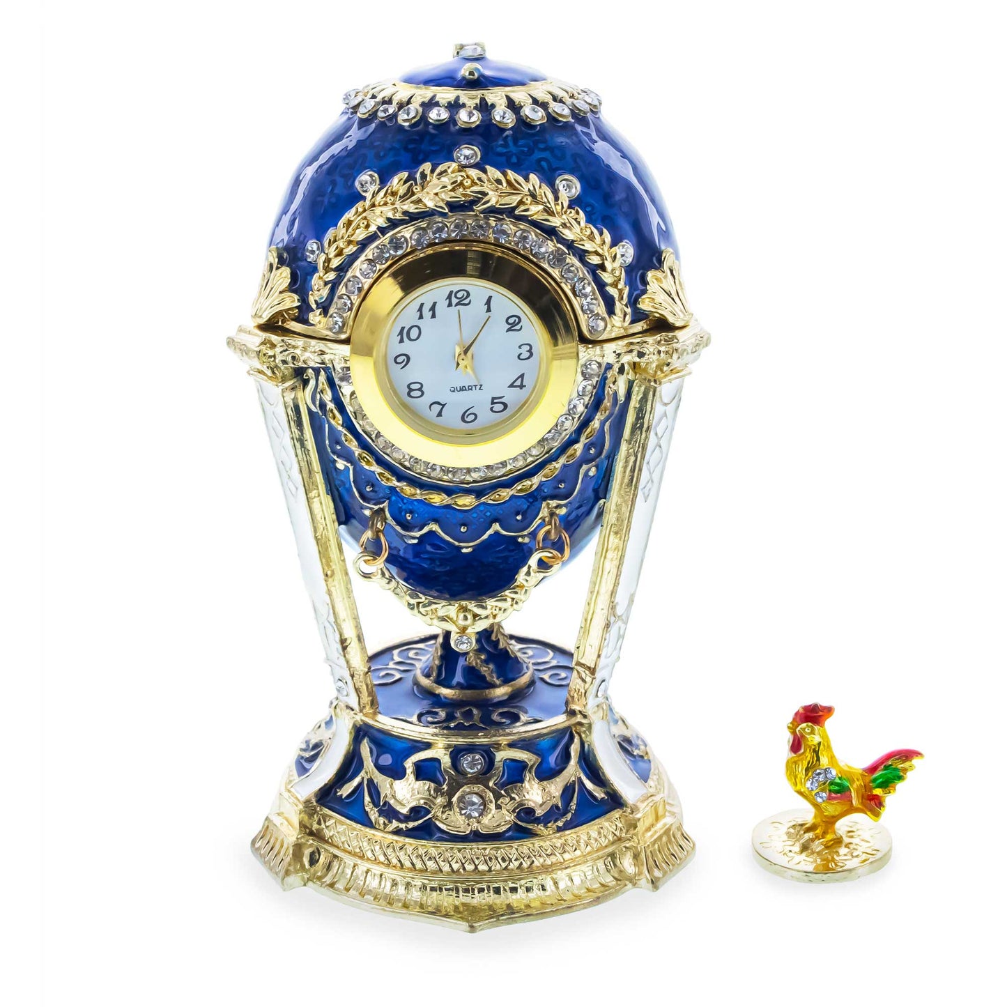 1900 Cockerel Royal Imperial Easter Egg in Blue