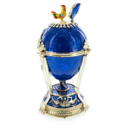 1900 Cockerel Royal Imperial Easter Egg in Blue
