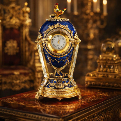 1900 Cockerel Royal Imperial Easter Egg in Blue
