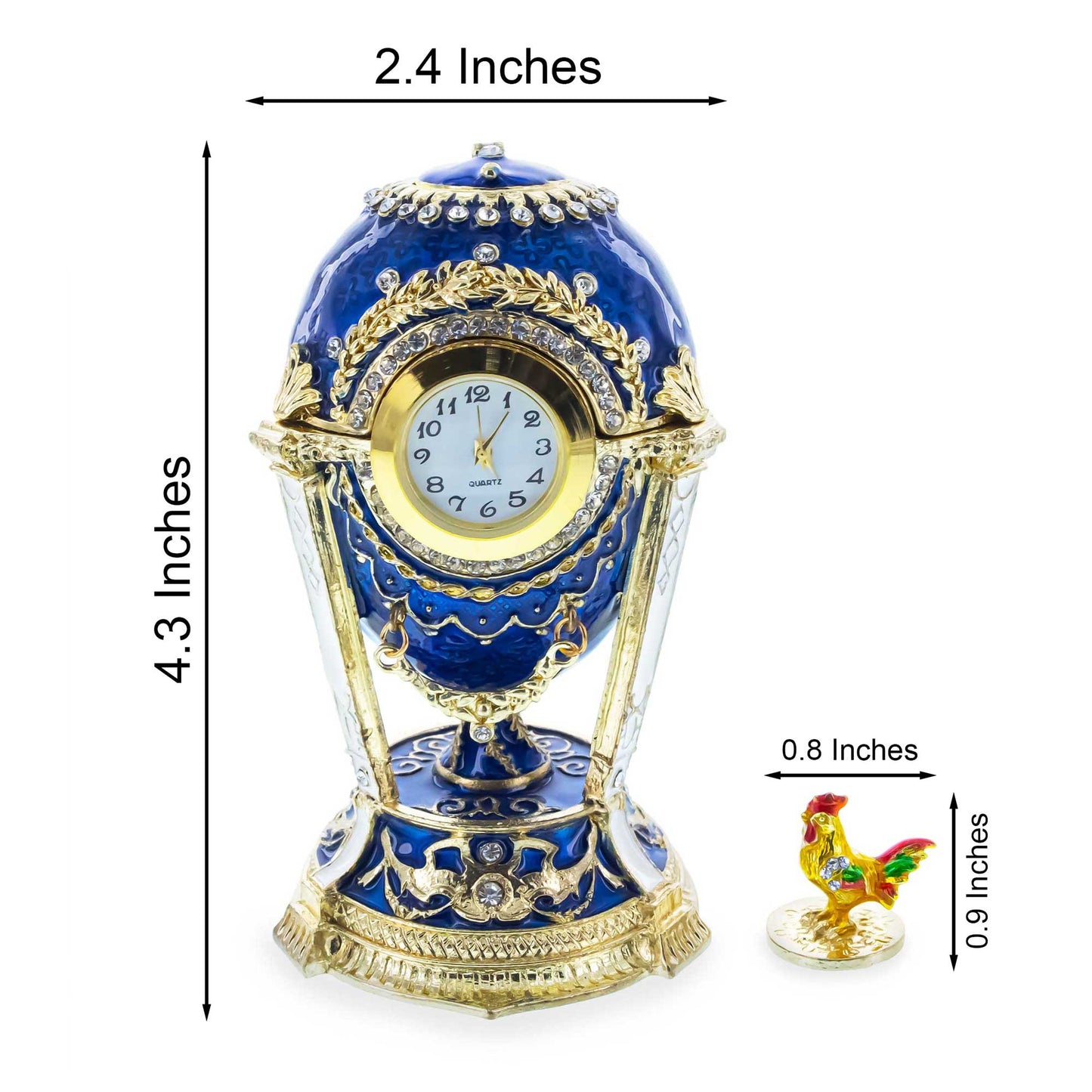 1900 Cockerel Royal Imperial Easter Egg in Blue