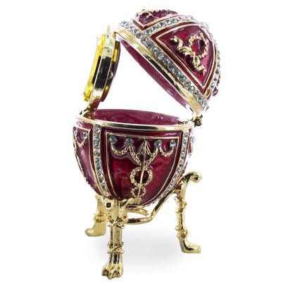 1895 Rosebud Royal Imperial Easter Egg with Clock Surprise