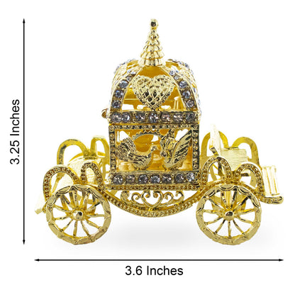 Golden Royal Coronation Coach Trinket Box Figurine