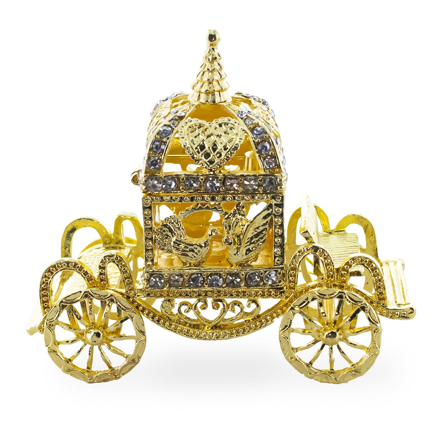 Golden Royal Coronation Coach Trinket Box Figurine