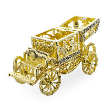 Golden Royal Coronation Coach Trinket Box Figurine