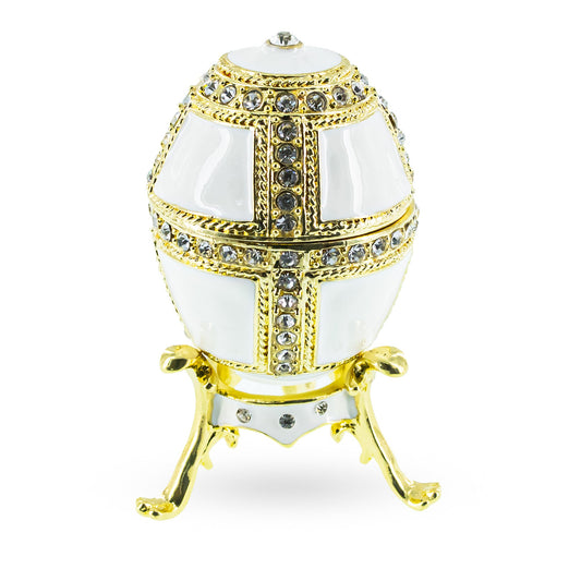 1890 Danish Palaces Royal Imperial Easter Egg in White