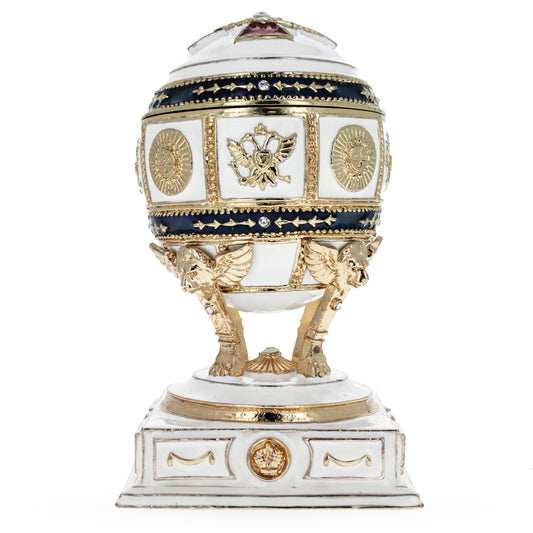 Red Cross on White Enamel Royal Inspired Imperial Easter Egg