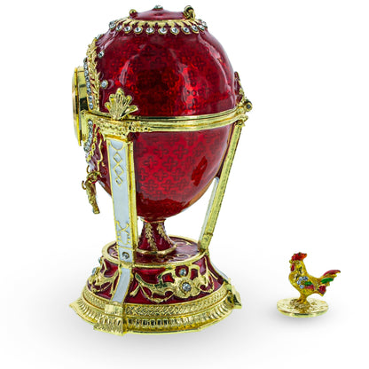 1900 Cockerel Royal Imperial Easter Egg in Red