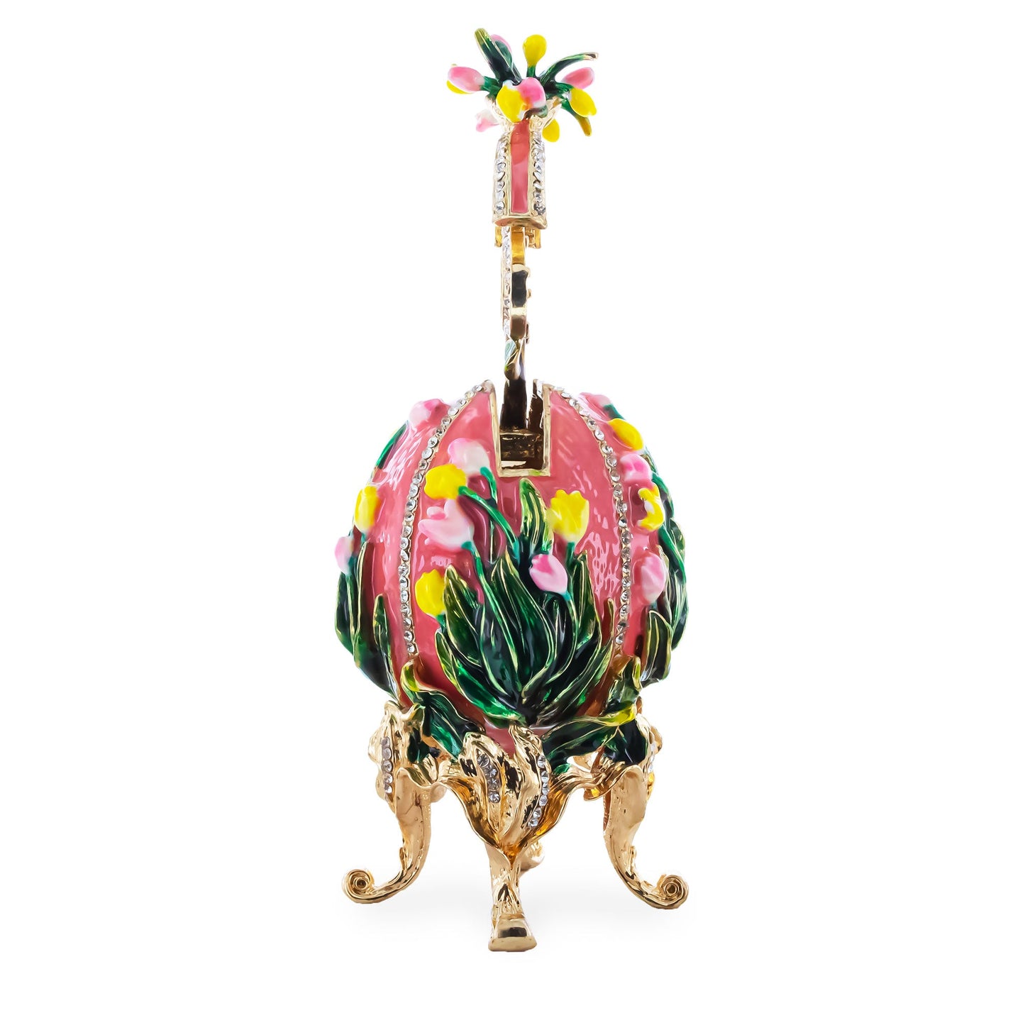 1898 Lilies of the Valley Royal Imperial Metal Easter Egg in Pink
