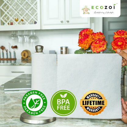 Reusable Bamboo Kitchen Paper Towels - Tree-Free, Eco-Friendly Rolls, 4-Pack
