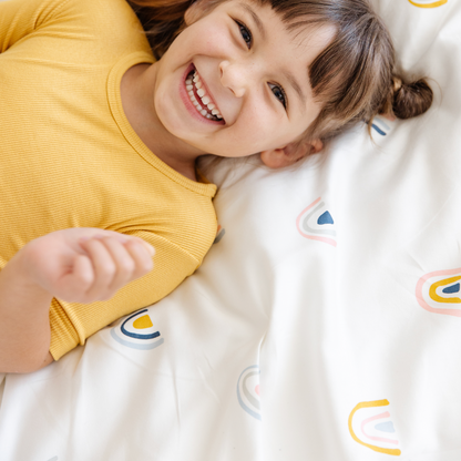 Organic Kids Fitted Sheet - Rainbow