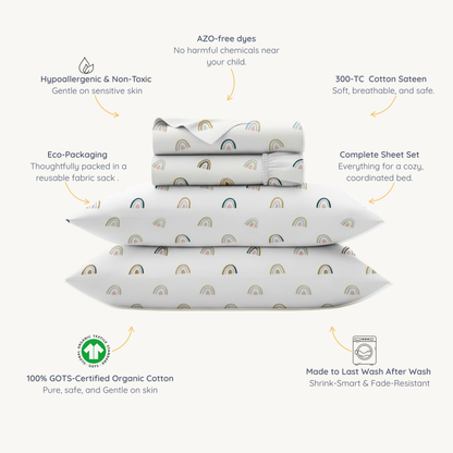 Organic Cotton Sheet Set - Rainbow