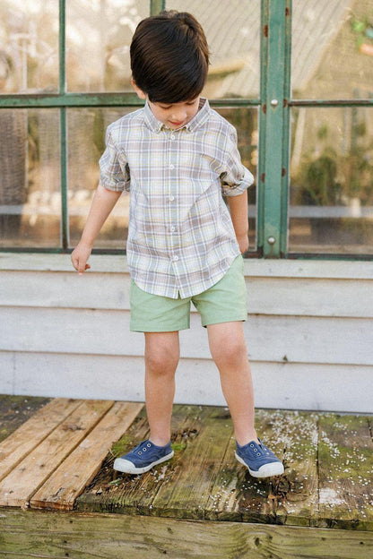 Grayson Shirt in Lemon Sky Check