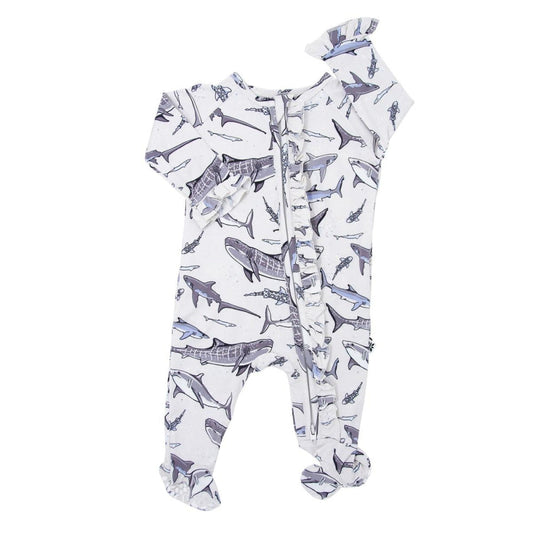 Ruffle Footie - Sharks