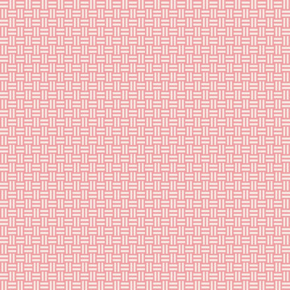 Ruffle Romper - Pink Basketweave