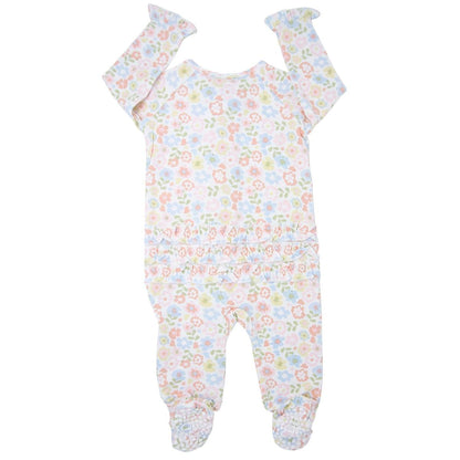 Ruffle Footie - Pretty Pansy