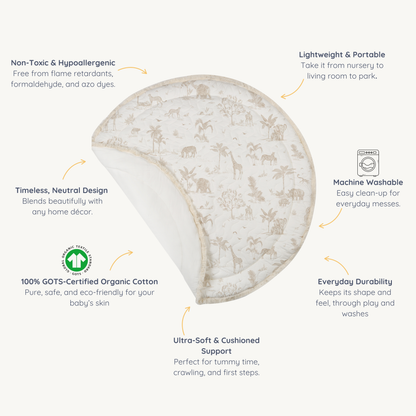 Organic Baby Play Mat - Safari and Wild