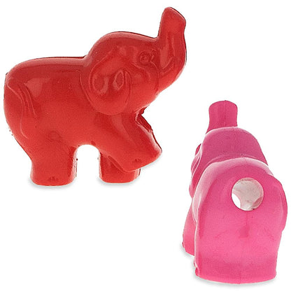 Set of 200 Elephant, Lion, Giraffe Zoo Animal Pony Beads