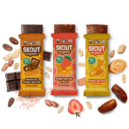 Skout Organic Peanut Butter Protein Bar Bundle - 15 Pack