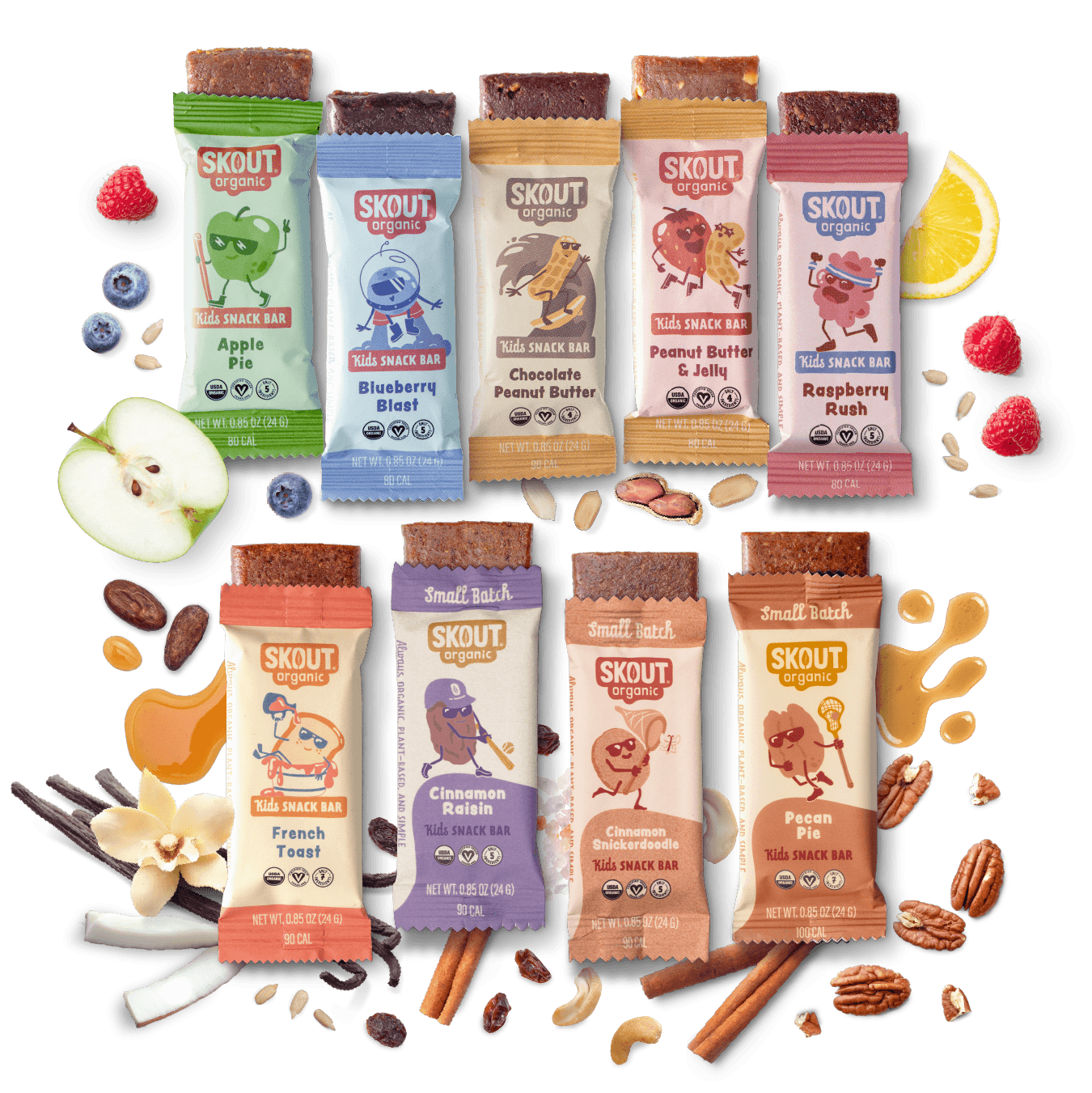 Skout Organic Small Batch Kids Bar Variety Pack - 36 Pack