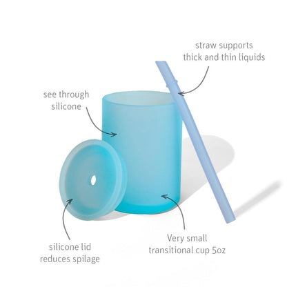 5 oz Small Sippy Cup + Straw |  Silicone