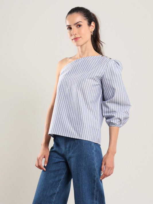Sola Top - Navy Stripe