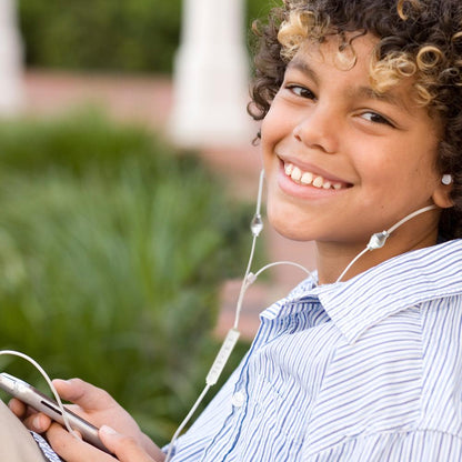 Anti-Radiation Air-Tube Headphones with Microphone