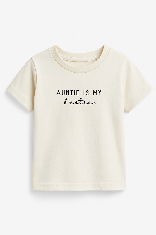 Toddler Auntie is my Bestie Graphic Tee in Organic Cotton