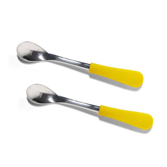 Stainless Steel Infant Spoons - BLW Baby Self Feeding Spoon | Thin - Long