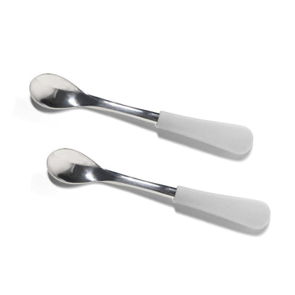 Infant Spoons Small Scoop | Stainless Steel & Silicone
