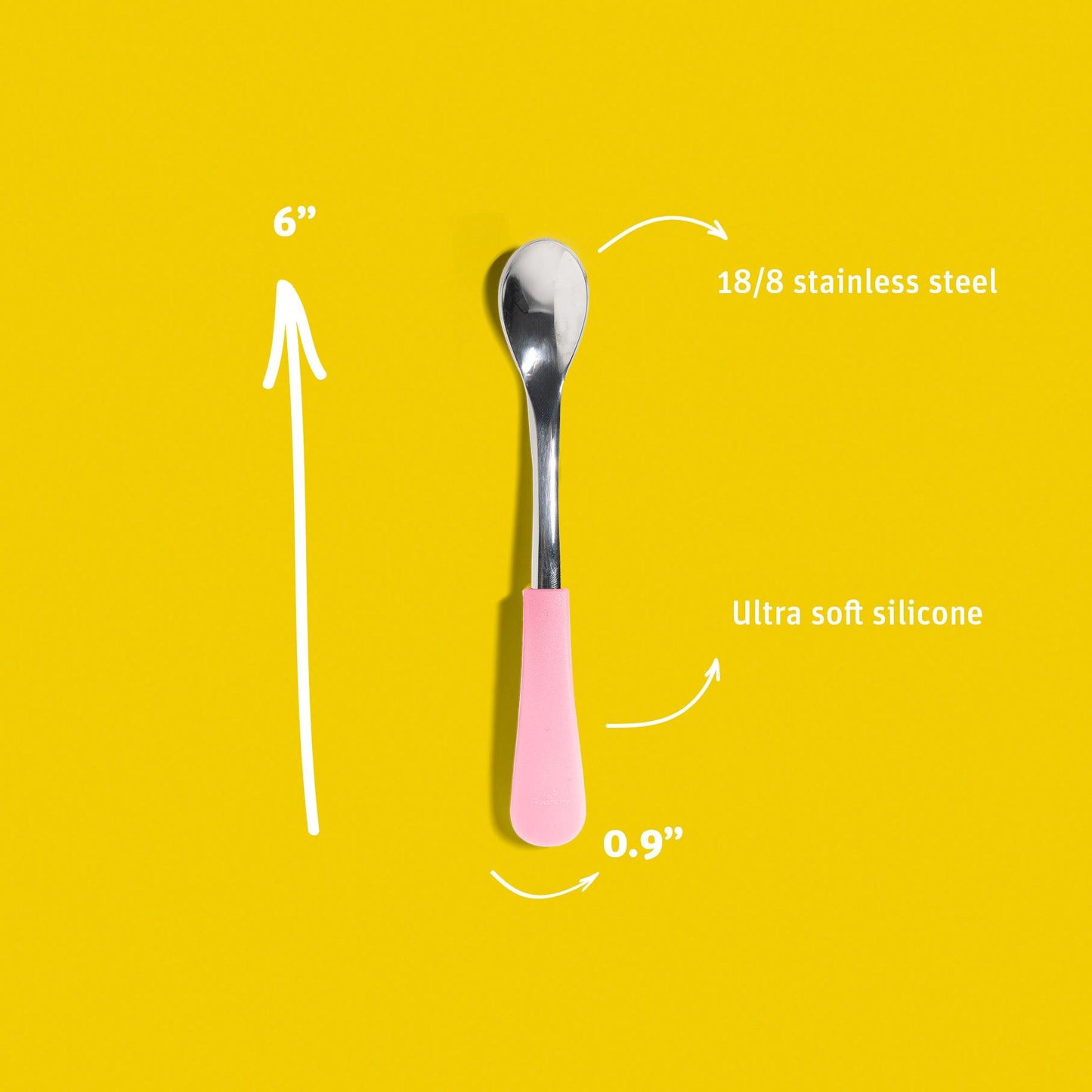 Infant Spoons Small Scoop | Stainless Steel & Silicone