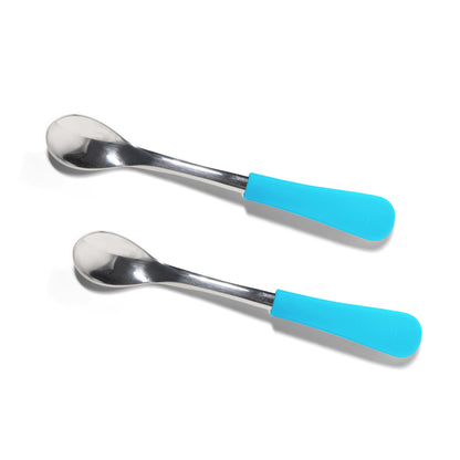 Infant Spoons Small Scoop | Stainless Steel & Silicone