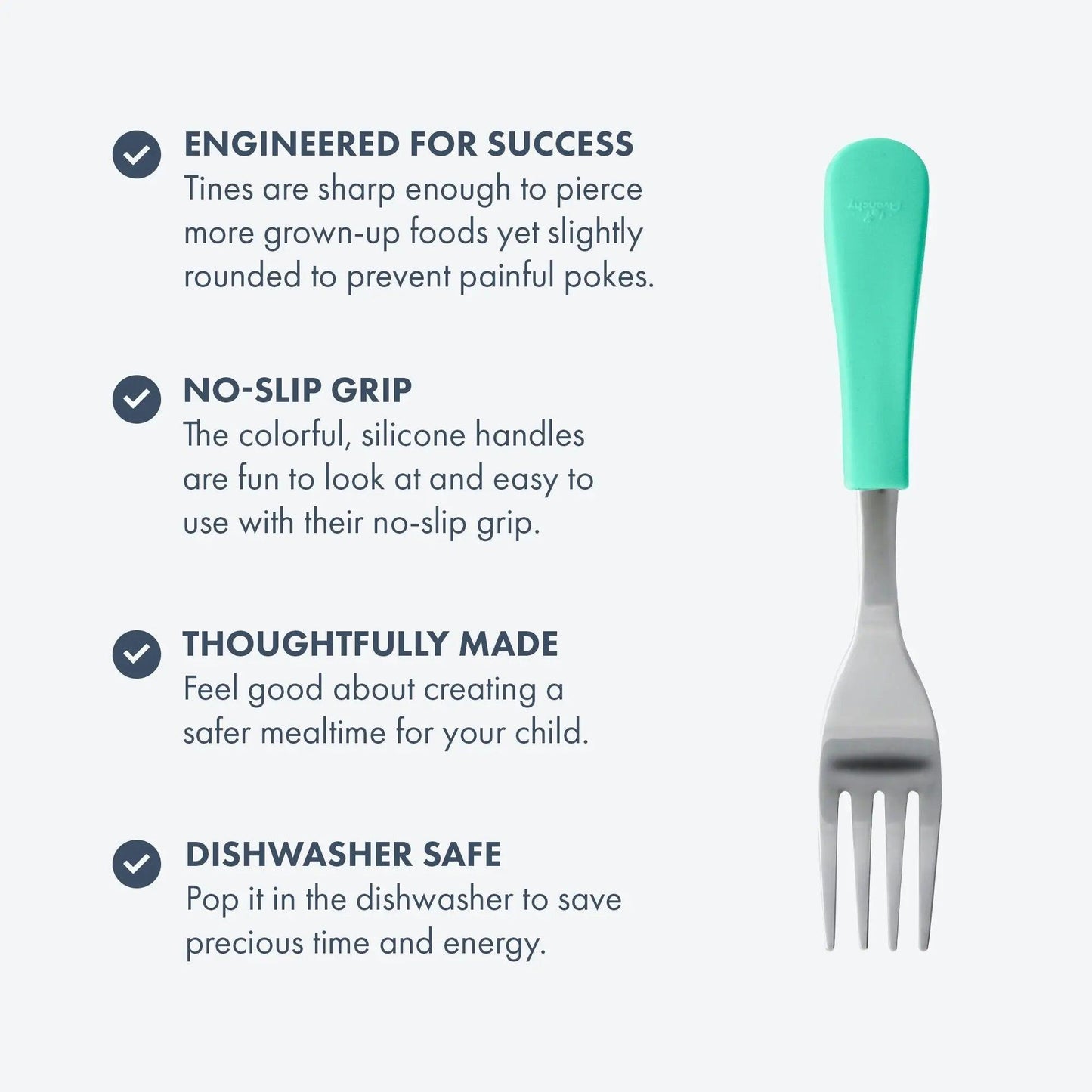 Stainless Steel Training Forks - Baby Led Weaning Fork - BLW 6 months