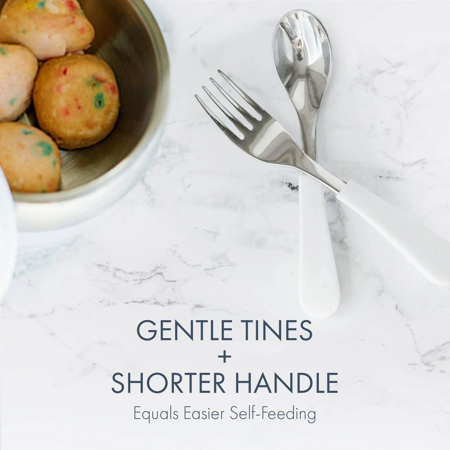 Stainless Steel Training Forks - Baby Led Weaning Fork - BLW 6 months