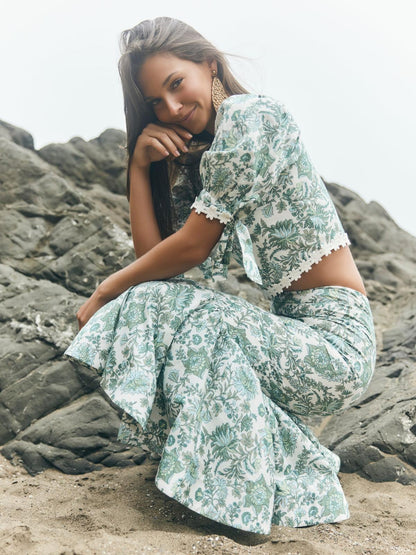 Patsy Pencil Skirt - Sweetgreen Floral