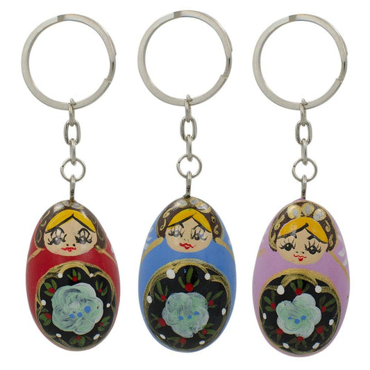 Set of 3 Metal Dolls Key Chains